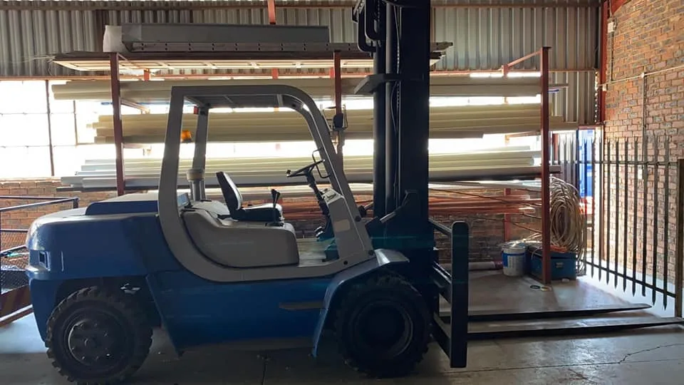 Forklift being repaired at the Rhino Industrial Forklifts workshop